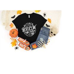 witches brew coffee house shirt, halloween shirt, witch shirt, coffee lover shirt, witch tee, coffee lover tee