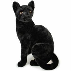 boone black cat plush toy soft stuffed cat pillow for cozy decor & gifts