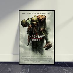 hacksaw ridge movie poster, wall art, room decor, home decor, art poster for gift, living room decor