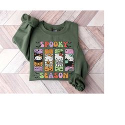 spooky season sweatshirt and hoodie, stay spooky sweatshirt, halloween pumpkin shirt, ghost halloween shirt, halloween g