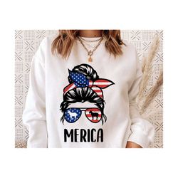 goat messy bun america flag svg, usa girl svg,4th of july svg, messy bun usa flag svg, 4th july shirt design, independen