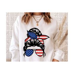 messy bun america flag svg, usa girl svg,4th of july svg, messy bun usa flag svg, 4th july shirt design, independence da