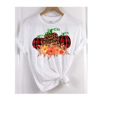 leopard/buffalo plaid print pumpkin sublimation design, pumpkin sublimation, fall design, pumpkin shirt design, pumpkin