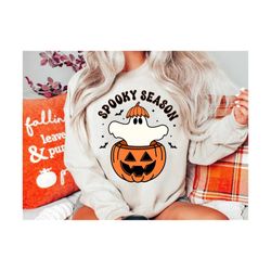 spooky season svg, spooky vibes svg, retro halloween svg, pumpkin ghost svg, ghost svg, fall svg, ghost vibes svg, pumpk