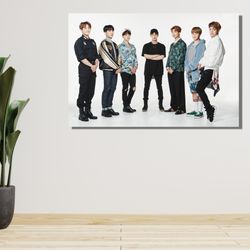 bts k-pop poster print art bts canvas wall art christmas gift for music lovers korean music fan gift room decor bts