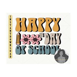 happy 100 days of school tee, 100 days brighter svg, happy 100th day sweatshirt, teacher gift, back to school sweater