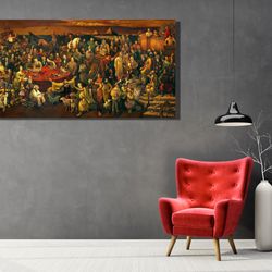 discussing the divine comedy with dante wall decorhuge canvas home decorchaplin shakespeare mozart bruce lee postermoder