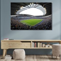 etihad stadium city of manchester canvas wall art gift for man city fans manchester city canvas art panoramic etihad