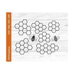 honeycomb svg, honey bee svg, honey svg, beekeeper svg, hexagon svg, bee svg, bee png, beekeeping svg, honeycomb graphic