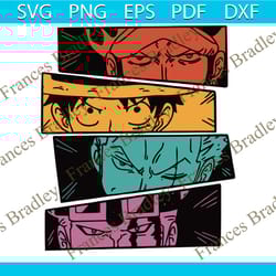 one piece straw hat pirates svg monkey luffy zoro svg file