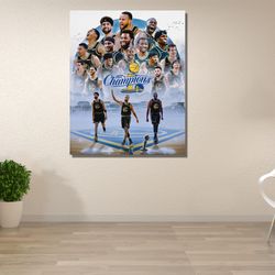 golden state warriors poster 2022 world champions sports art man cave gift golden state warriors champions gift for