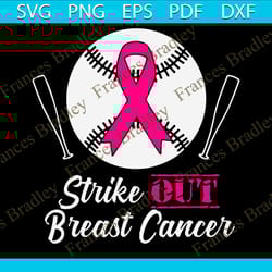strike out breast cancer svg cancer awareness svg download