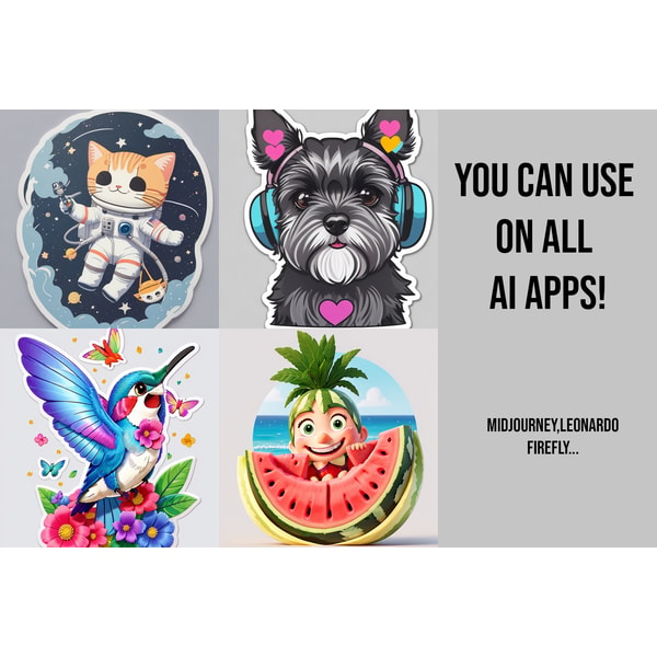 Ai Topic Sticker AI Sticker Prompts - Digital Download - Sticker Prompts AI | Inspire Uplift