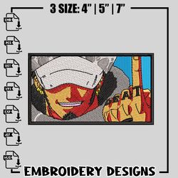 trafalgar law embroidery design, one piece embroidery, anime design, logo design, amime shirt, digital download