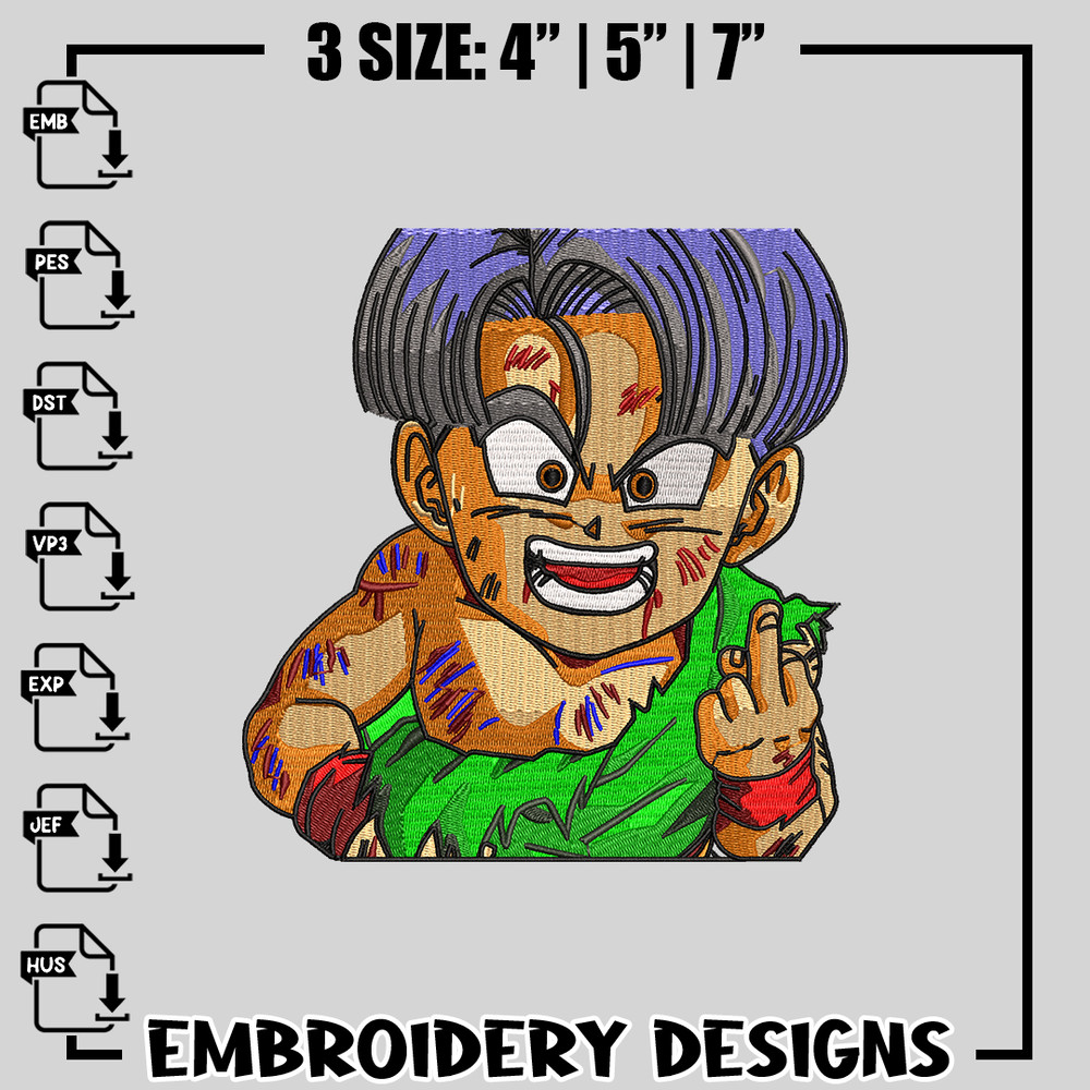 Little trunks Finger embroidery design