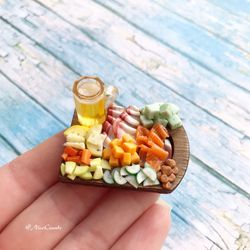 Magnet Miniature Charcuterie Board with Beer St Patrick Day