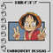 Luffy Funny embroidery design