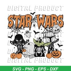 star war halloween spooky season alien svg download