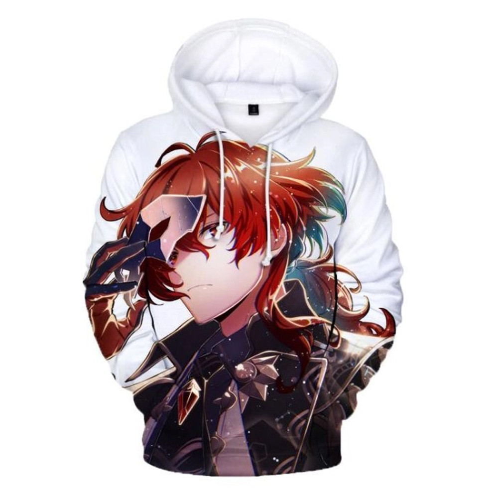Diluc All Over Print 3D Hoodie Zip Hoodie, Diluc Genshin Impact 3D Hoodie Zip Hoodie Fleece Hoodie