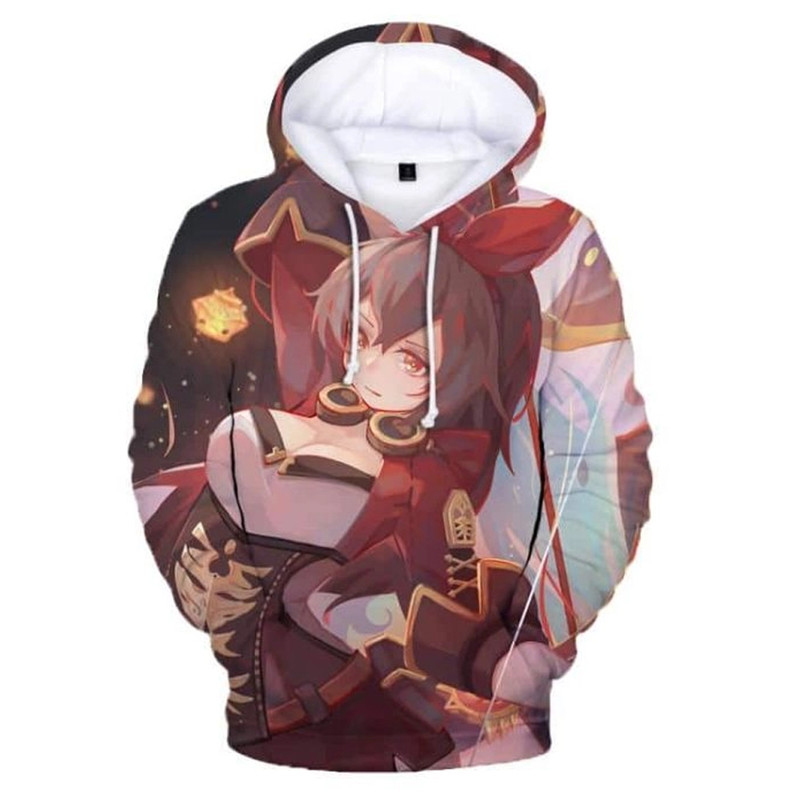 Amber All Over Print 3D Hoodie Zip Hoodie, Amber Genshin Impact 3D Hoodie Zip Hoodie Fleece Hoodie, Amber Hoodie 3D