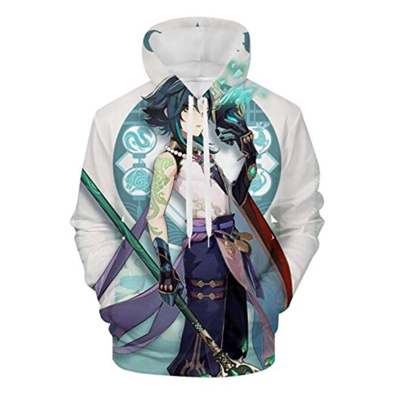 Xiao Genshin Impact All Over Print 3D Hoodie Zip Hoodie, Xiao Genshin Impact 3D Hoodie Zip Hoodie Fleece Hoodie