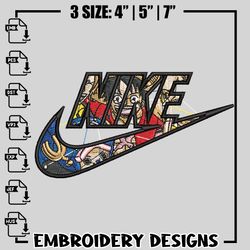 nike one piece embroidery design, one piece embroidery, anime design, logo design, anime shirt, digital download
