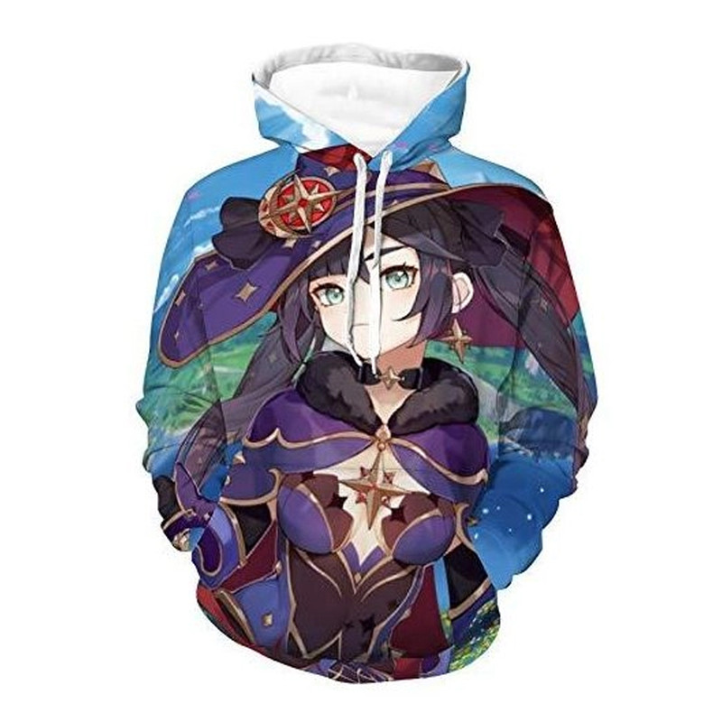 Lisa Genshin Impact All Over Print 3D Hoodie Zip Hoodie, Lisa Genshin Impact 3D Hoodie Zip Hoodie Fleece Hoodie