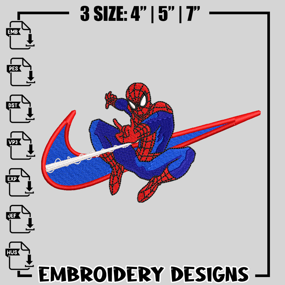 Nike x Spiderman embroidery design