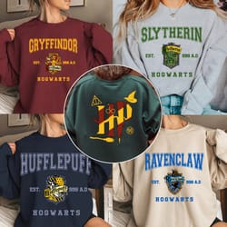 wizardry houses shirt, harry potter t-shirt, wizard school shirt, bookish shirt, sorting hat shirt, potterhead gift here