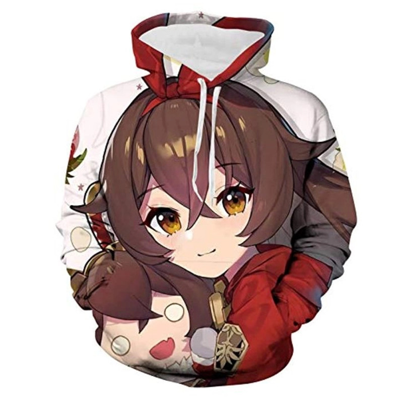 Amber Genshin Impact All Over Print 3D Hoodie Zip Hoodie, Amber Genshin Impact 3D Hoodie Zip Hoodie Fleece Hoodie