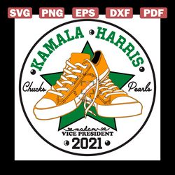 chucks pearls kamala harris madam vice president 2021 svg, trending svg, chucks and pearls 2021 svg, madam vice presiden