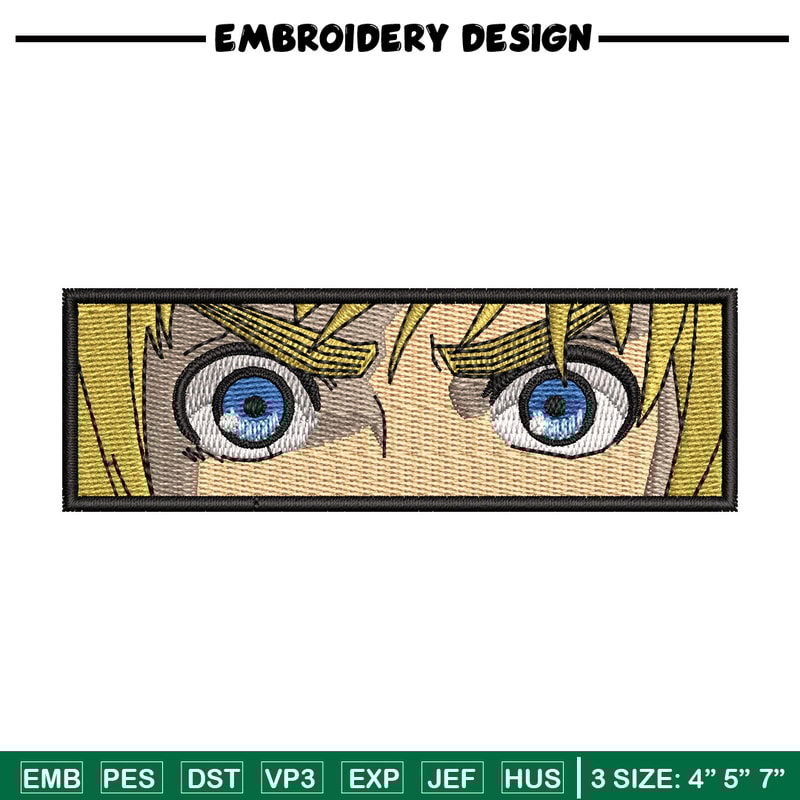 Armin eyes embroidery design, Aot embroidery, Anime design, Embroidery shirt, Embroidery file, Digital download.jpg