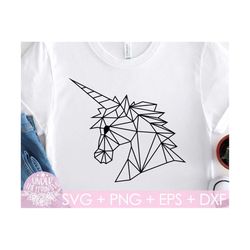 geometric unicorn birthday svg,kds brthday svg, svg files for cricut, digital cut files, cute unicorn, eps, dfx