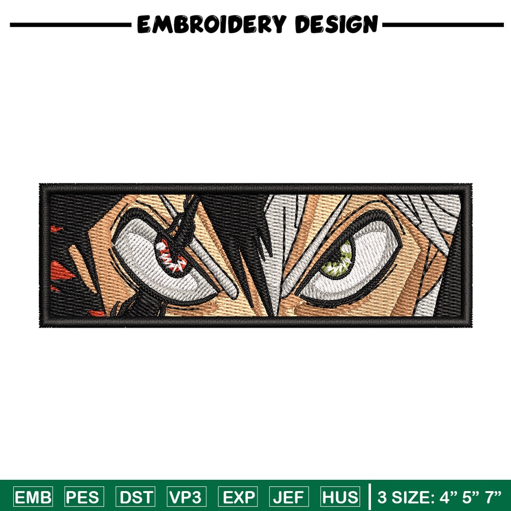 Asta eyes embroidery design, Black clover embroidery, Anime design, Embroidery shirt, Embroidery file, Digital download.jpg