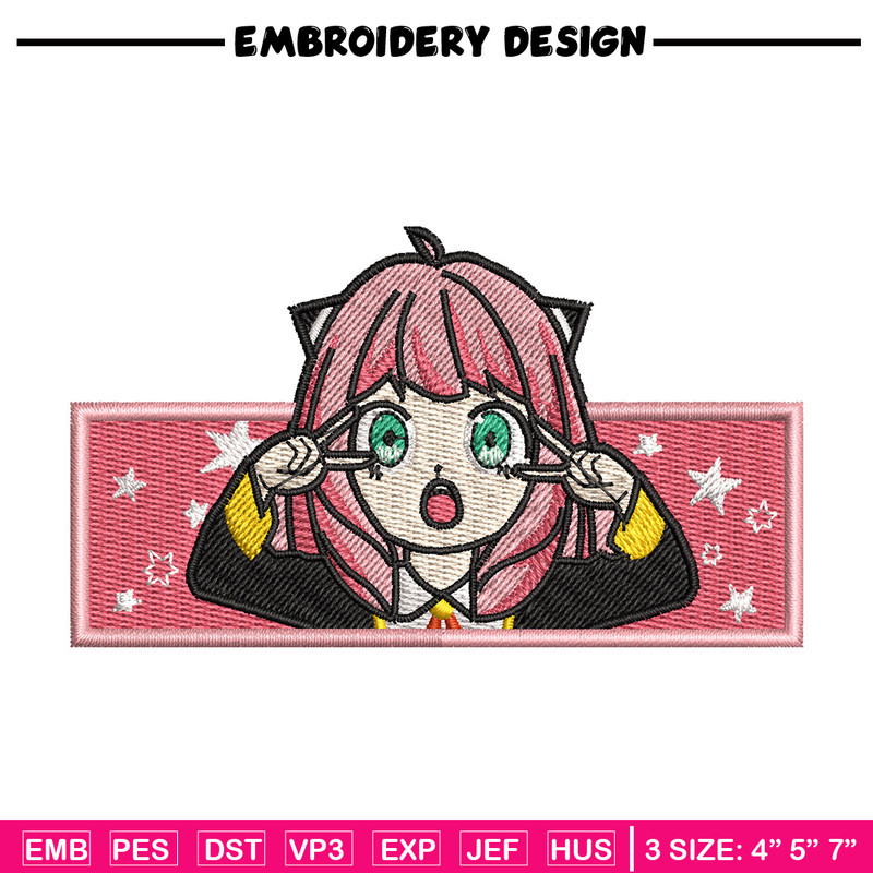 Anya box embroidery design, Spy family embroidery, Anime design, Embroidery shirt, Embroidery file, Digital download.jpg