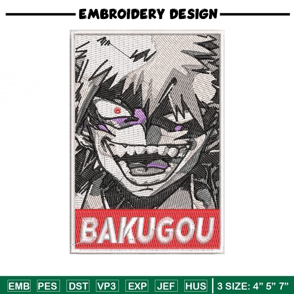 Bakugou poster embroidery design, Mha embroidery, Anime design, Embroidery shirt, Embroidery file, Digital download.jpg