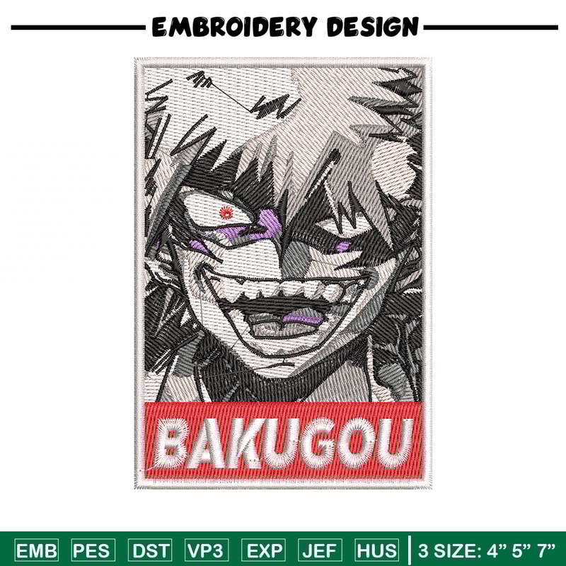 Bakugou poster embroidery design, Mha embroidery, Anime design, Embroidery shirt, Embroidery file, Digital download.jpg