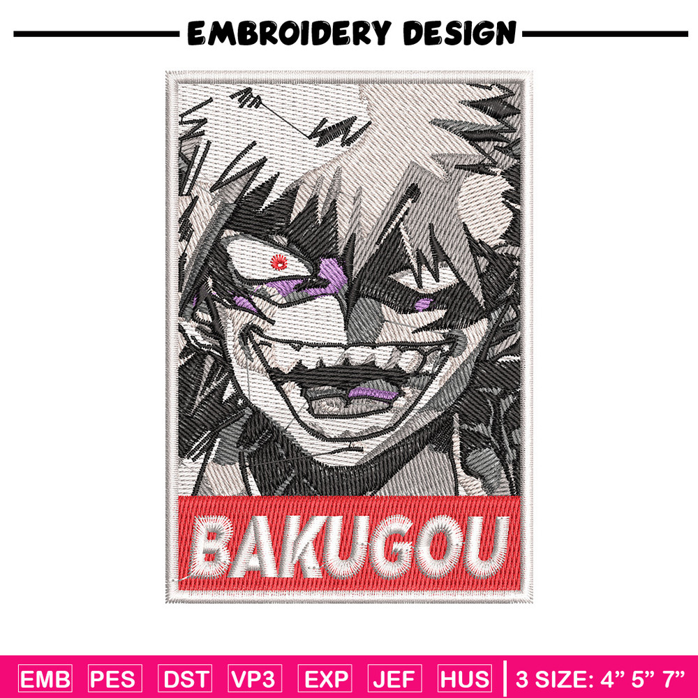 Bakugou poster embroidery design, Mha embroidery, Anime design, Embroidery shirt, Embroidery file, Digital download.jpg