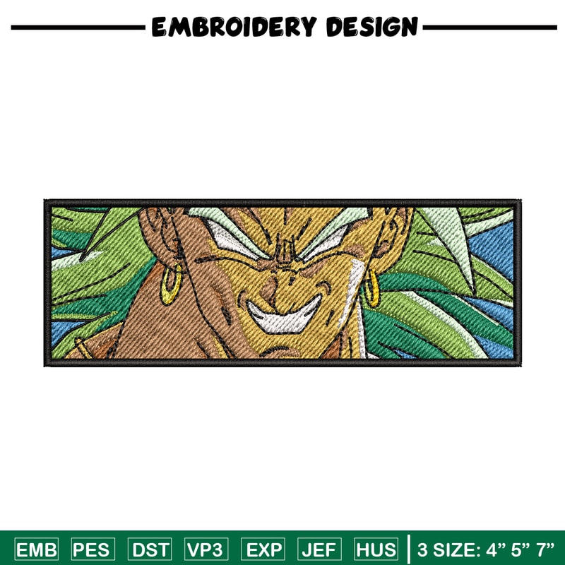 Broly box embroidery design, Dragonball embroidery, Anime design, Embroidery shirt, Embroidery file, Digital download.jpg