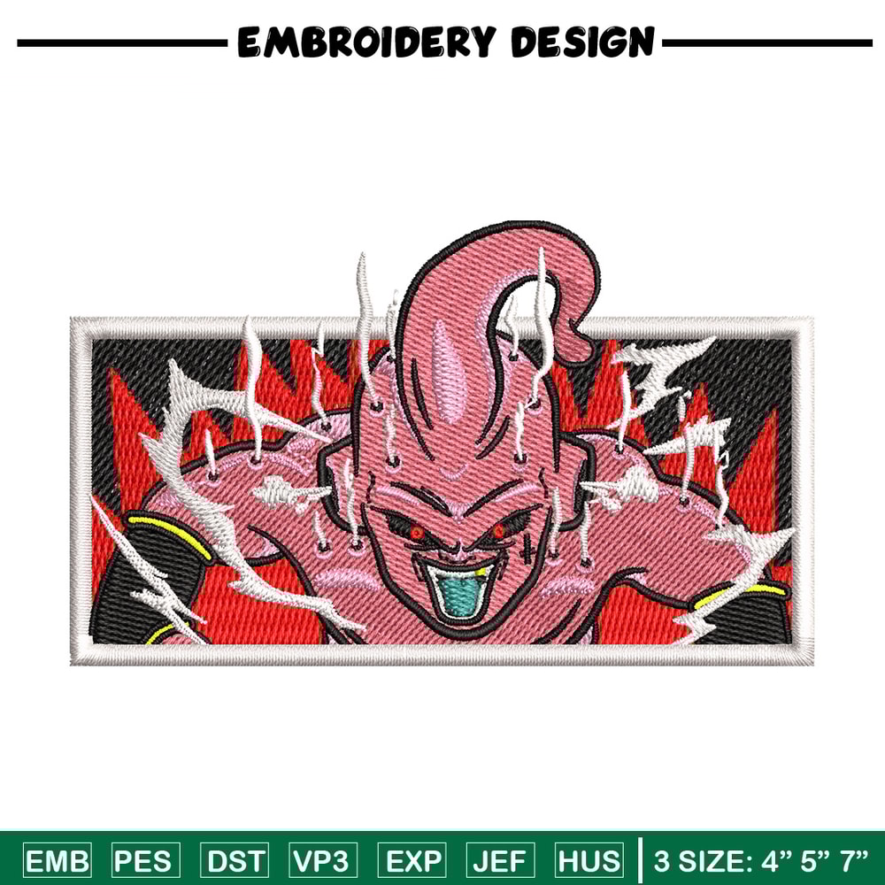 Buu box embroidery design, Dragonball embroidery, Anime design, Embroidery shirt, Embroidery file, Digital download.jpg