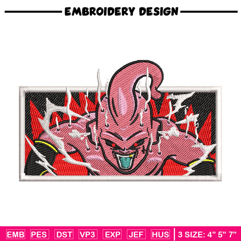 Buu box embroidery design, Dragonball embroidery, Anime design, Embroidery shirt, Embroidery file, Digital download.jpg