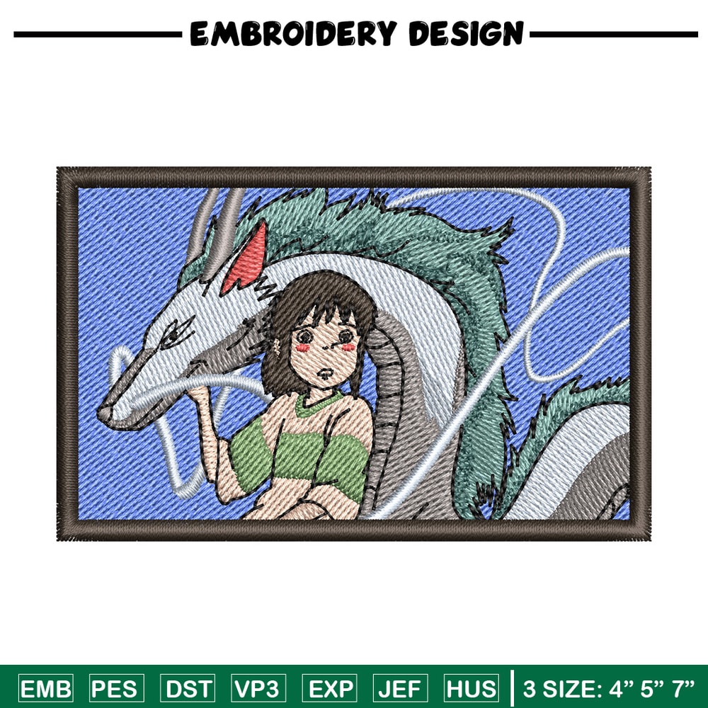 Chihiro embroidery design, Ghibli embroidery, Anime design, Embroidery shirt, Embroidery file,Digital download.jpg