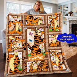 disney tigger quilt blanket  winnie the pooh tigger blanket  disney tigger birthday gifts  winnie the pooh tigger christ