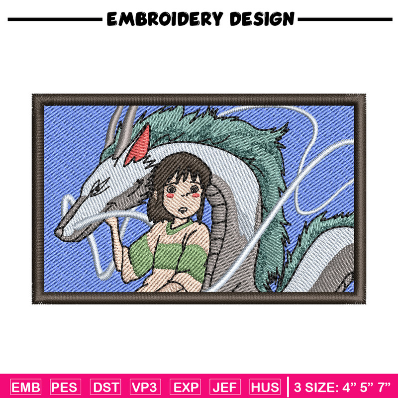 Chihiro embroidery design, Ghibli embroidery, Anime design, Embroidery shirt, Embroidery file,Digital download.jpg