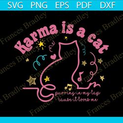 karma is a cat purring in my lap svg digital cricut file