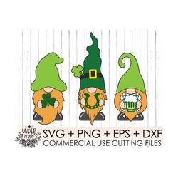 st patricks day gnomes svg, irish gnomes with shamrock,leprechaun gnome with clover ,st patricks day ,t shirt design svg