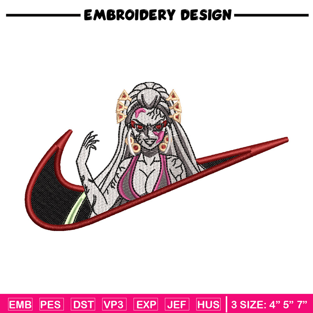 Daki x nike embroidery design, Demon slayer embroidery, Nike design, Embroidery shirt, Embroidery file, Digital download.jpg