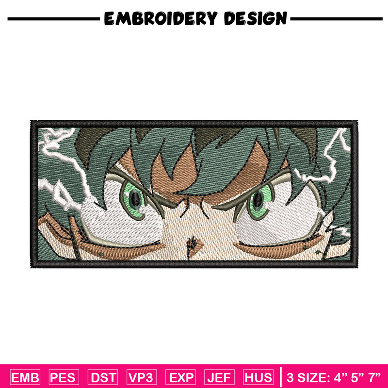 Deku eyes embroidery design, Mha embroidery, Anime design, Embroidery shirt, Embroidery file, Digital download.jpg