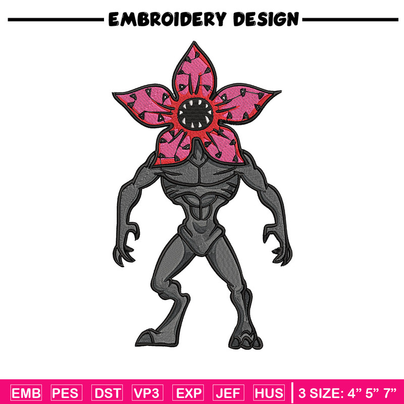 Demogorgon embroidery design, Demogorgon embroidery, Anime design, Embroidery shirt, Embroidery file, Digital download.jpg
