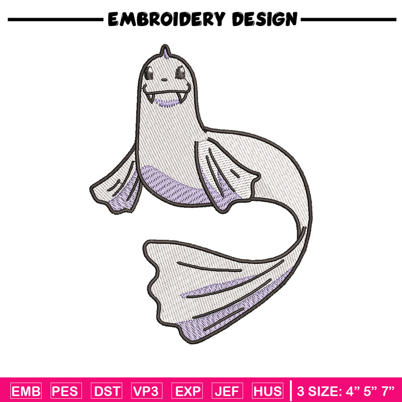 Dewgong embroidery design, Pokemon embroidery, Anime design, Embroidery shirt, Embroidery file,Digital download.jpg